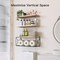 Bathroom Shelves Over Toilet with Storage Basket, Floating Shelves Wall Shelves for Home Organization & Wall Decor, Bathroom/Kitchen/Living Room Shelves–